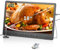 Desobry 18 inch Small TV with Antenna, Portable Television with Freeview DVB/T2 Tuner, HD 1080P Mini TV LCD Monitor Built-in 180°Adjustable Stand, Support USB/HDMI/RCA/AV Input