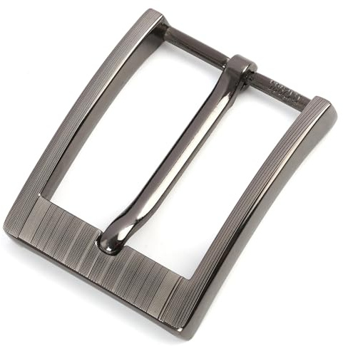 Fibbia Cintura Uomo Fibbia Cintura Metallo 40mm Testa di Chiusura A Cricchetto, Sostituzione Quadrata a Dente Singolo 1,57 Pollice per Uomo E Accessori, Nero , Taglia Unica