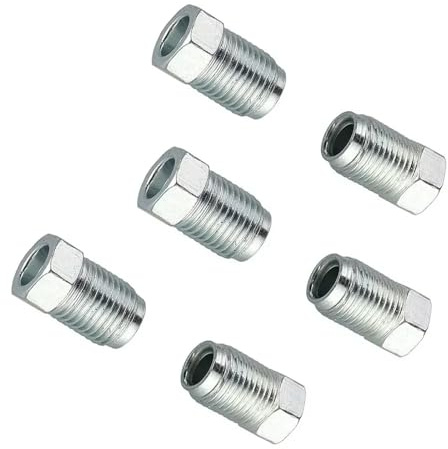 Conduites de frein Kits d'écrous métriques, raccords M12 mm x 1 mm, raccords argentés, tuyau Master 3/16, 6 pièces, accessoires, connecteur de câble de frein