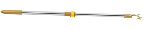 Zerodeko Acciaio Inox Asta Telescopica per Stendibiancheria Regolabile | 53-78cm, Finitura Oro, Impugnatura Comoda, Uso Domestico per Asciugatura dei Capi