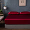 Nayoroom Spannbettlaken Satin 140x200cm Weinrot Seide Glanzsatin Glatt und Bequem Microfaser Spannbetttuch Bettlaken für Boxspringbett Topper Matratze bis 25 cm