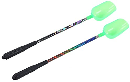 SUNGOOYUE 2 Pezzi Cucchiai da Lancio per Pesca, Set di Esche Telescopiche in 3 Sezioni in Plastica e Acciaio Inossidabile, Ideali per Pesca in Acqua Dolce e Salata, Leggeri e Resistenti