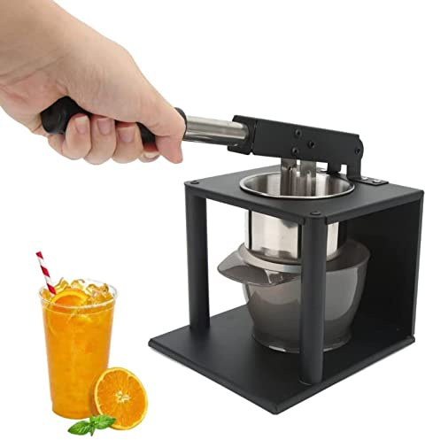 Manuelle Zitruspresse, Handpresse, Fruchtpresse, Hebeldesign, kommerzieller Orangenbrecher mit zwei Filtern für Zitronen-Tomaten-Granatäpfel