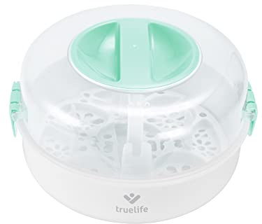 TrueLife Invio MS5 Mikrowellen Sterilisator für Babyflaschen, 5 Babyflaschen & Zubehör, schnell, effektiv & gründlich, sicherer Flaschensterilisator
