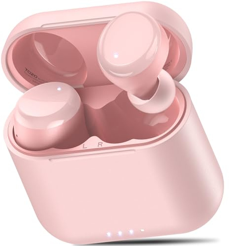 TOZO T6 Mini trådlösa bluetooth-hörlurar, trådlösa hörlurar sport 50H, IPX8 trådlöst bluetooth-headset EQ anpassat efter app