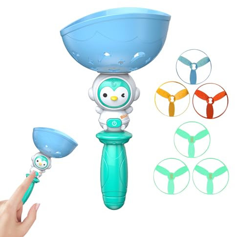 Samuliy Jouets de Lanceur de Disque Volant en Plein air - Flying Toys Soucoupe Volante Disque Jouet,Lanceur de Disque Rotatif et Lumineux, Jouets d'intérieur et d'extérieur, Cadeau de fête à Disque