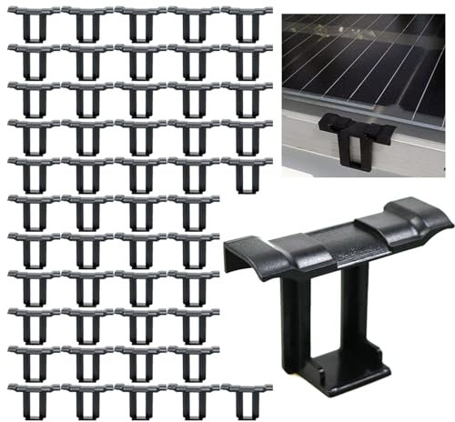 JVHLOV 50 Stück Solarpanel Wasserablauf Clips, Entwässerung Clips, Solarmodul Reinigungsclips, Schlammentfernungsclip PV Module Reinigungsclips, für Photovoltaik Panel 30mm, für Wasserablauf