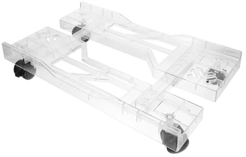 DIYEAH Computer Tower Stand Adjustable Mobile CPU Stand with Rolling Caster Wheels Mobile Computer Cart PC Tower Stand Holder for Floor Carpet Gaming PC Case White