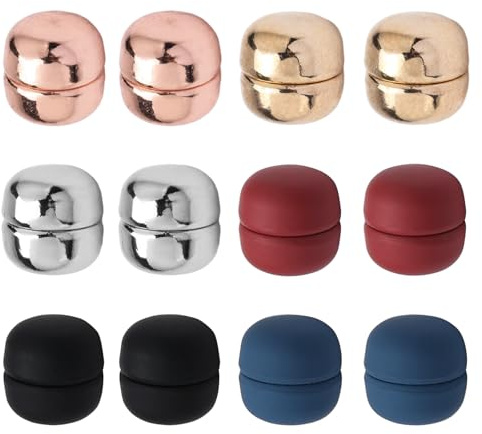 Strong Magnetic Hijab Pins, 12 PCS Hijab Magnets Pins, No-Snag Hijab Magnets Small Hijab Magnets Multi-Purpose No-Snag Scarf Clasp for Women Hijabs Scarves Clothes(6 Colors)