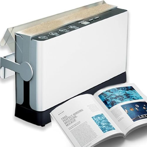 QYOEGSQ Thermo-Cinch-Bindegerät, A4-Heißschmelz-Buchbinder mit Kühlschlitz, 200 Blatt Kapazität, Thermo-Bindegerät, 22 mm maximale Bindedicke, for Zeitschriften-Fotodokumente, Berichte