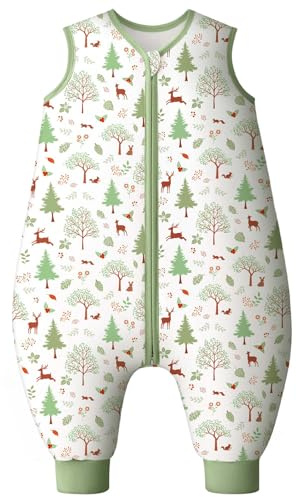 Looxii Gigoteuse Bébé avec Pieds Coton Gigoteuse Tog 2.5 sac de Couchage Toute l'année pour 4-6 Ans Enfants Garçons Filles 100cm