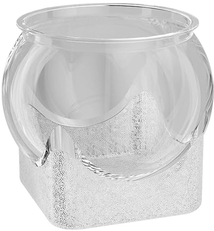 Lnhgh Rund fiskburk | Klart transparent akvarium | blommig behållare för sovrum badrum kontor avkoppling | elegant heminredning