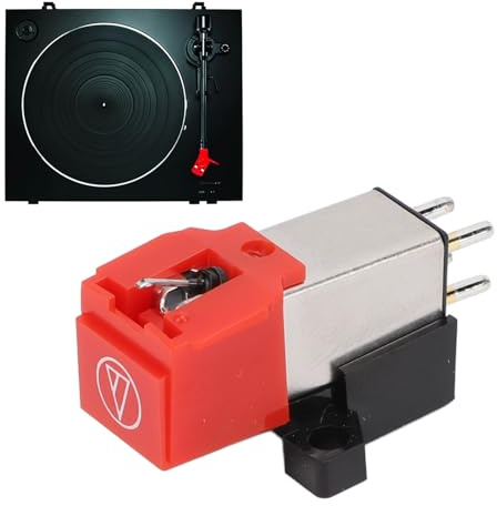 BAFOVY Doble Imán, Doble Imán Móvil Phono Tocadiscos de Reemplazo con Cápsula de Aluminio Doble Imán V para AT LP3 20-20000Hz 3.5mV Salida