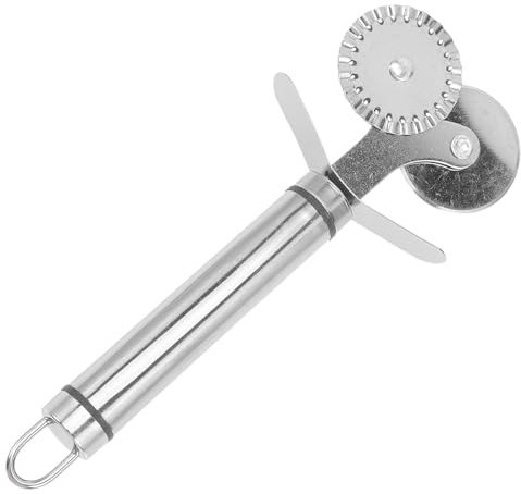 Abaodam 4 Pezzi Taglia Pizza in Acciaio Inox Doppia Rotella e Manico Ergonomico, Affettatrice per Pizza Multiuso per Ristoranti e Feste, Utensile da Cucina Resistente e Facile da Pulire