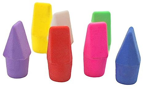 50/100 gomas de borrar para lápiz, colores surtidos, para niños, estudiantes, suministros escolares, borradores superiores
