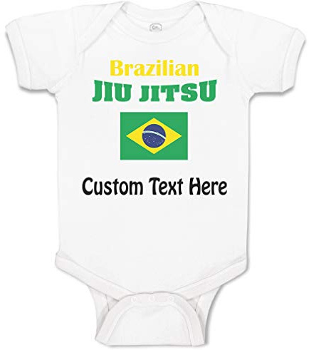 Cute Rascals Custom Baby Bodysuit Brazilian Jiu Jitsu Martial Arts Boy & Girl Baby Clothes Funny Cotton A White Personalized Text Here 6 Months