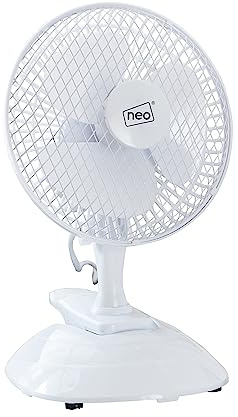 Neo 2 in 1 Mini Clip Base Mount Desk 2 Speed 360 Adjustable Portable Cooling Desktop Bedroom Pram Treadmill Fan (White)