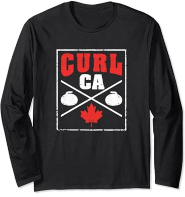 Canada Curling Team Canadian Curler Player Winter Sports Fan Long Sleeve T-Shirt