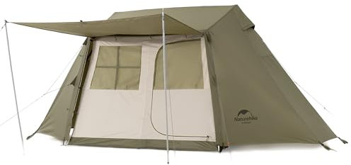 Naturehike Tienda De CampañA Village para 3-4 Personas, Compacta Y Familiar, Apta para 3 Estaciones,con VentilacióN Optimizada Y Grandes Ventanales, Ideal para Camping, JardineríA Y Viajes Familiares