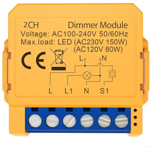 Smart Dimmer Switch, Intelligent Dimmable Light Breaker For Tuya For ZigBee Smart Dimmer Switch Voice Control Remote Dimming LED(2CH)