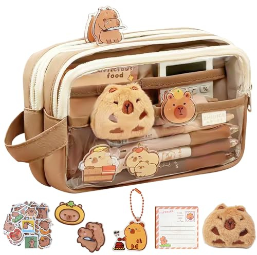 DKDDSSS Estuche Escolar, Estuche para Lápices Capybara, Estuche Portalapices Grande, Estuche Lapices Organizador, para Niña Niños Adolescentes Estudiantes