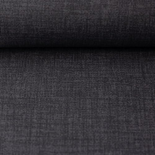 Tissu enduit pour décoration | uni | CHARLY | 20 couleurs | pour sacs, boîtes de rangement, chemins de table.. | 50x140 cm | PAS de vente au mètre (anthracite)