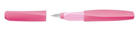 Pelikan Twist Füllhalter, Berry Pink, Ergonomischer Griff für Links- und Rechtshänder, Medium Edelstahlfeder