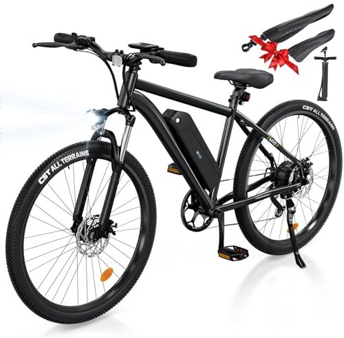 Finbike E Bike 26 Zoll, Elektrofahrrad 36V 10.4Ah Tauschbar Akku, 100KM Schnelllade E-Bike mit 7Gänge & Doppelscheibenbremse, E Mountainbike für Stadt,Durft, Alltagsmobilität