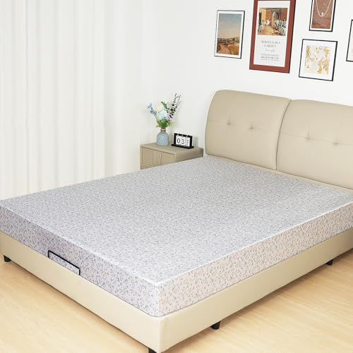Lirex Sábana Bajera de Satén 100 x 190cm,para Colchón de hasta 35 cm de Altura, Ropa de Cama de Satén de Poliéster, Lujosa y Suave, Floral Crema