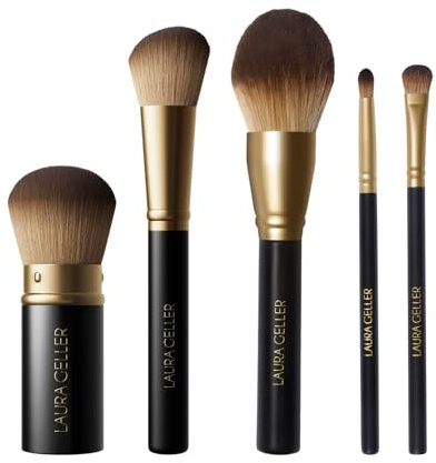 LAURA GELLER NEW YORK Cosmetic Professional Makeup Brushes - Cruelty-Free - 05 Full Face Brush Set 5pc