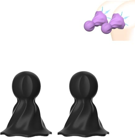 GeRRiT 1 Paar Nippelsauger Set Silikon Brustwarzen Sauger Nippelkorrektor Klitoris Stimulation Nippelklemme BDSM Brust Massagegerät Fetisch Erotik Sexspielzeug Frauen Paare(Schwarz)