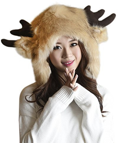 Wintermütze Damen Mädchen Fliegermütze Kunstfell Pilotenmütze Ohrenschützer Winddichte Trappermütze Outdoor Skifahren Sturmhaube Kuschelige Russische Mütze Karneval Halloween Kostüm Kopfbedeckung