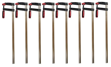 8x Leimzwingen Schraubzwingen Klemmzwingen 800x120mm Rutschsicherung