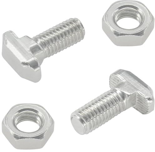 10 Sets T Slot Bolts and Nuts Kit,M8x20mm T-Slot Drop-in Stud Sliding Screws