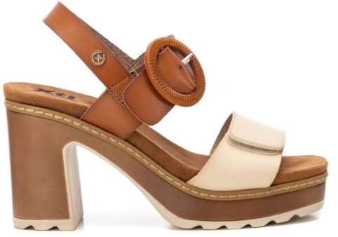 XTI - Sandalia Mujer Camel - Calzado Cómodo y Versátil - Moda casual - Modelo 14408801 (Talla 41)