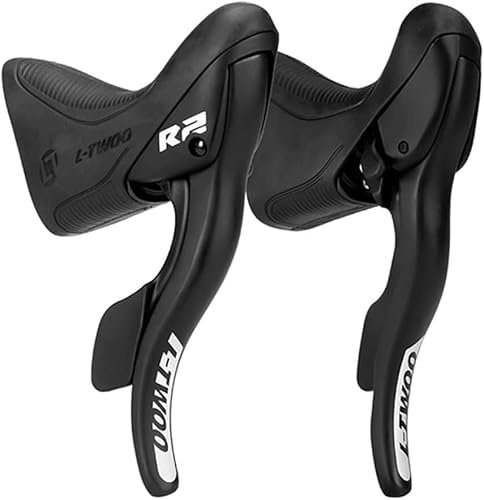 1 Paar Fahrrad-Schalthebel für Schaltwerk, Rennrad-Schalthebel for LTWOO R2/R3/R5/R7/R9 2x 7/89/10/11 Gänge, Aluminiumlegierung + ABS, passend für 22.2 mm bis 24 mm Lenker (R2)