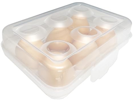 Eierbox für 6 Eier, eierbehälter, eier aufbewahrung kühlschrank, eierhalter kühlschrank, Outdoor-Camping-Eierregal, Transparent Weiß