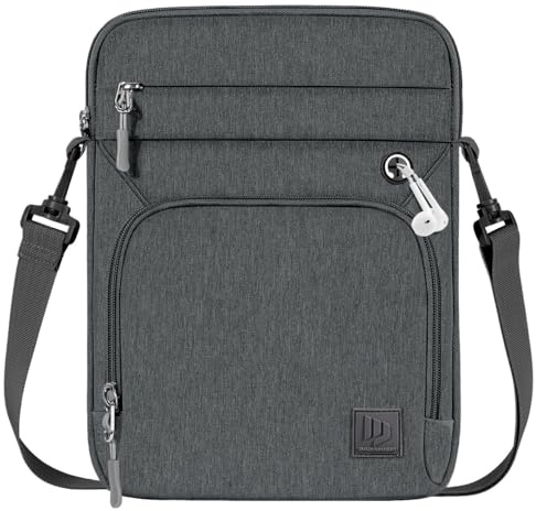 Dadanism 9-11 Custodia Borsa per Tablet con Tracolla per iPad (A16) 11, iPad Air M4 M3/Pro M5 M4 11, iPad 10a Gen/Air 5 10,9, iPad 9/8/7a Gen 10,2, Galaxy Tab A11+ 11, Tab M11 11,GrigioSiderale