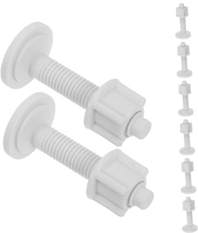 Operitacx 8 Piezas Tornillos de Reemplazo para Asiento de Inodoro Kit Diseño de Rápida Compatible con Bisagras de Montaje Superior Instalación y Accesorios de Fijación para Wc