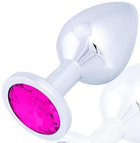 Plug Anal de Metal con Diamante – Juguete Sexual para Parejas 7,2 cm ⌀2,7 cm – También Plug para Hombres y Mujeres FOPS A20-1