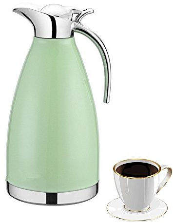OnePine 2,0 liter/70 oz dubbla lager isoleringskruka termoskanna rostfritt stål isoleringskanna kaffekanna vakuum isolering termos kaffekopp, 100 % tät varm och kall dubbel användning (grön)