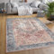 Paco Home Waschbarer Teppich Wohnzimmer Schlafzimmer Vintage Muster Flachgewebe Modern Orientalisch Ornament Pastell, Grösse:140x200 cm, Farbe:Bunt 3