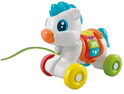 Clementoni Baby Baby Pony Sempre con Me, Trainabile Neonati 6-36 Mesi, Stimola nei Primi Passi, Centro attività Prima Infanzia per Imparare Numeri e Lettere, Made in Italy, Lingua Italiana, 17776