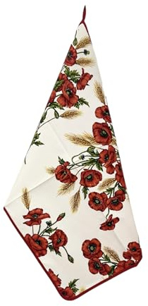 BOTTARO Strofinaccio canovaccio in cotone varie fantasie cm 50x70 (PAPAVERI)