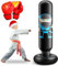EQARD Boxsack Kinder Ninja Design Aufblasbare Boxsack für Kinder mit Boxhandschuhen 160cm Boxsack mit Ständer Boxsack für das Üben Karate Taekwondo MMA Kinder (Schwarz)