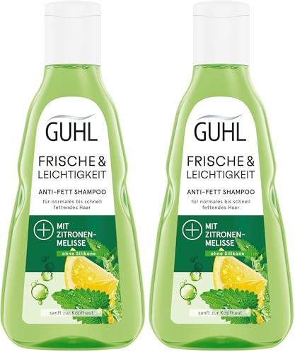 Guhl Frische & Leichtigkeit Anti-Fett Shampoo - Inhalt: 250 ml - Haartyp: fettig, normal (Packung mit 2)