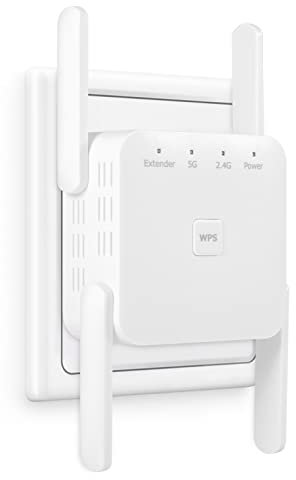 WLAN Verstärker 1200Mbit/s WiFi Repeater Dualband 2,4GHz+5GHz WiFi Booster mit