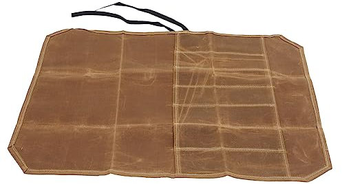 BESTOYARD Borsa in Tela Per Coltelli Rotolo Portatile Per Riporre Utensili Da Cucina Custodia Per Coltelli Tasche Multiple Per Organizzare e Trasportare Facilmente