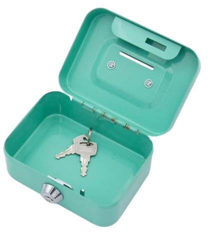 Caisse Avec Serrure À Clé, Caisse Métallique Verrouillable Min-i Boîte De Sécurité, Tirelire Portative En Métal Avec 2 Clés, Tirelire En Métal Pour Collection Quotidienne De Pièces De Monnaie
