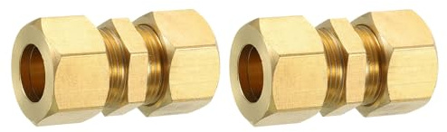 QUARKZMAN 2Pz Raccordi A Compressione In Ottone, Connettore Per Tubi OD 14 mm, Raccordi A Compressione Con Filettatura NPT E Fascette A Compressione, Adattatore Diritto In Ottone